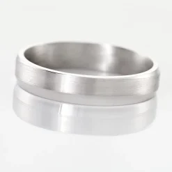 Alliance Anne-esther Ruban Plat Argent Blanc