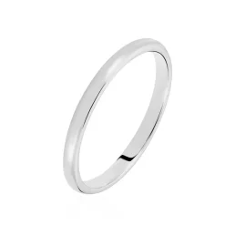 Marc Orian Bagues Homme|Bagues > Alliance Aphroditia Demi Jonc Bombé platine blanc