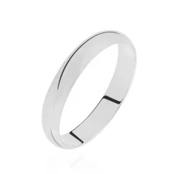 Marc Orian Bagues|Alliances > Alliance Aphroditia Demi Jonc Bombé platine blanc