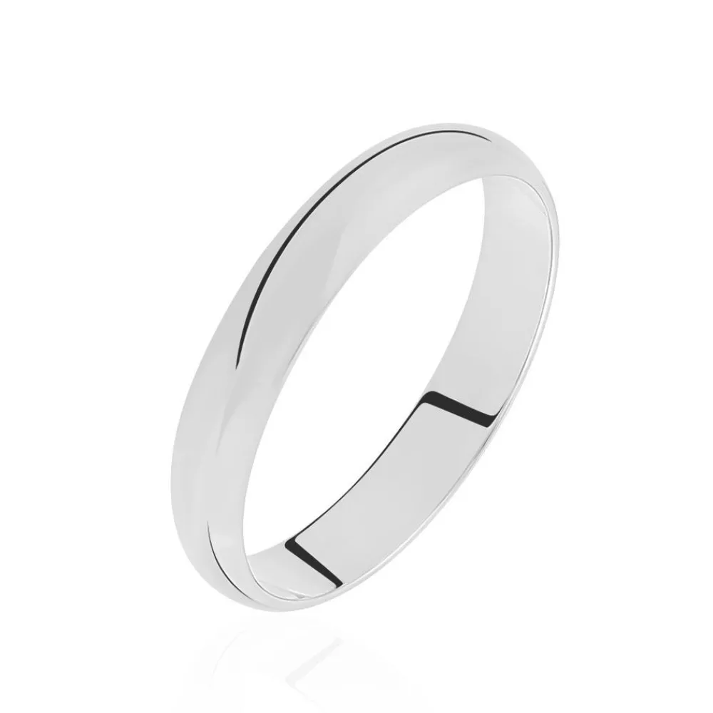 Marc Orian Bagues|Alliances > Alliance Aphroditia Demi Jonc Bombé platine blanc