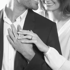 Marc Orian Bagues|Alliances > Alliance Aphroditia Demi Jonc Bombe platine blanc