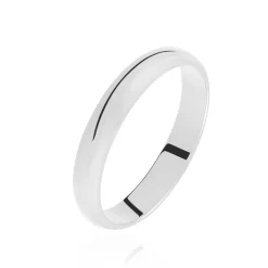 Marc Orian Bagues|Alliances > Alliance Aphroditia Demi Jonc Bombe platine blanc