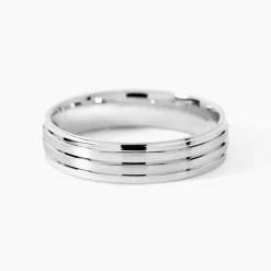 Marc Orian Bagues|Alliances > Alliance Basile Ruban Plat Or Blanc