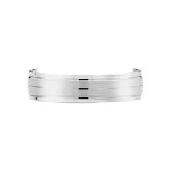Marc Orian Bagues|Alliances > Alliance Basile Ruban Plat Or Blanc
