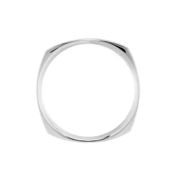 Marc Orian Alliances|Bijoux Personnalisés > Alliance Carree Brossee Or Blanc Diamant