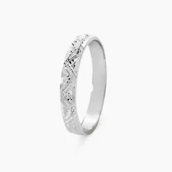 Marc Orian Bagues|Alliances > Alliance Clotilde Ruban Plat Or Blanc