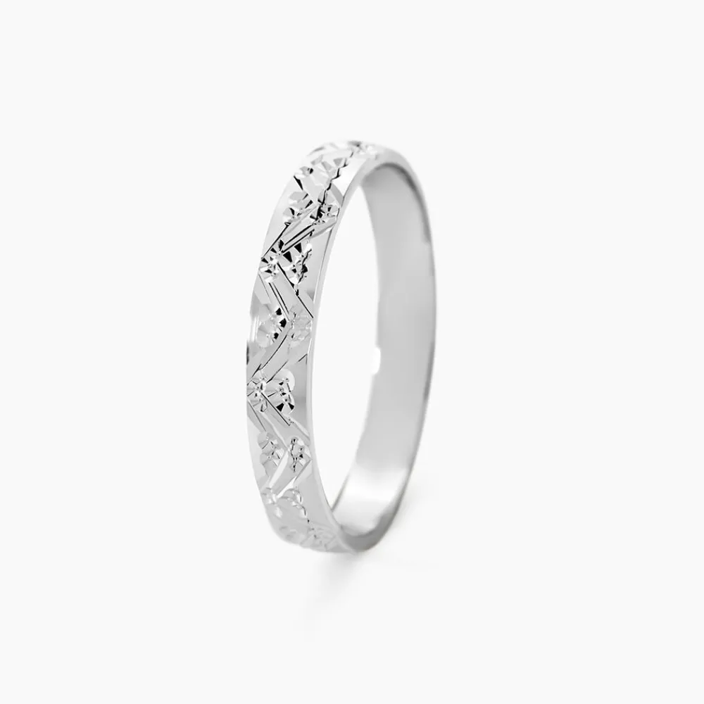 Marc Orian Bagues|Alliances > Alliance Clotilde Ruban Plat Or Blanc
