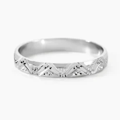 Marc Orian Bagues|Alliances > Alliance Clotilde Ruban Plat Or Blanc