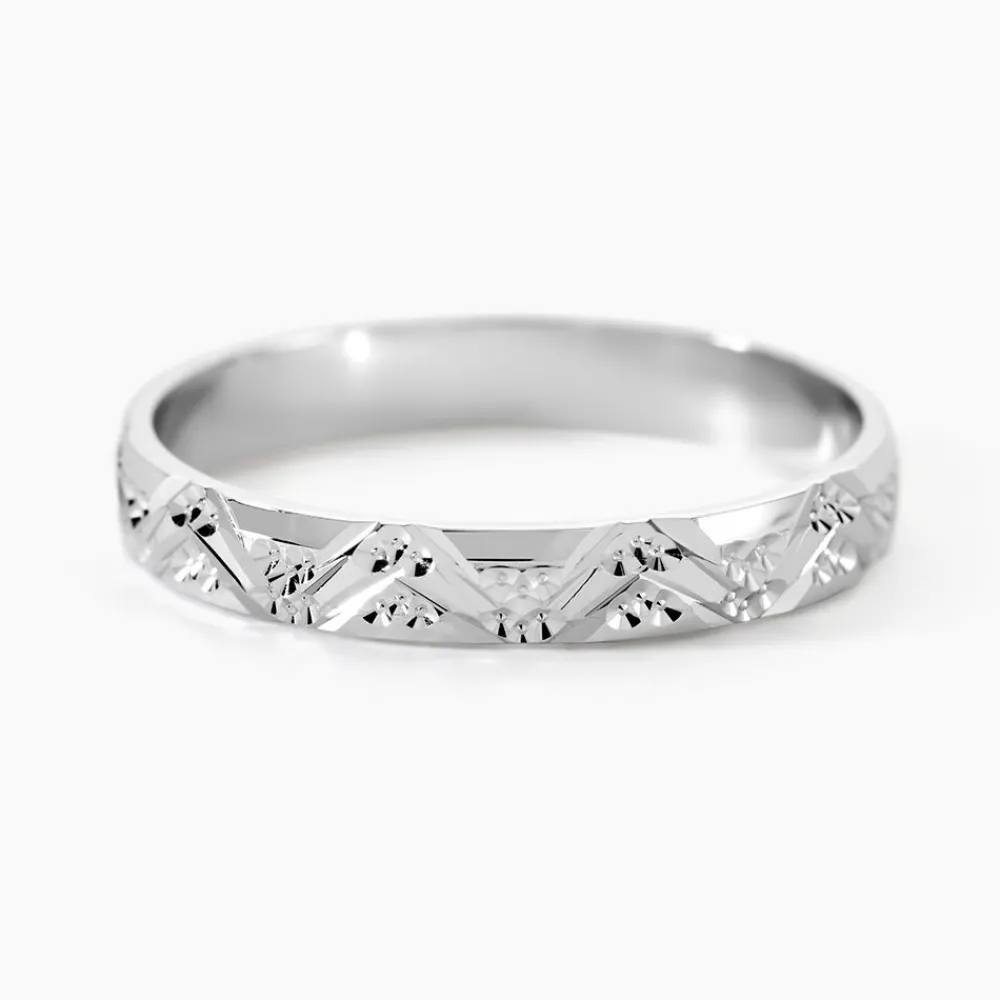 Marc Orian Bagues|Alliances > Alliance Clotilde Ruban Plat Or Blanc