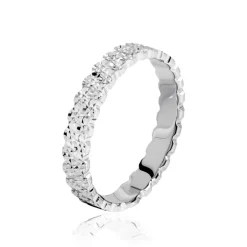Marc Orian Bagues|Alliances > Alliance Dentelle 2 Rangs Diamantee Or Blanc