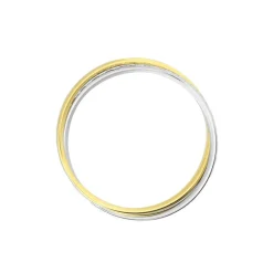 Marc Orian Bagues|Alliances > Alliance Double Anneaux Ruban Plat Or Bicolore