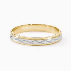 Marc Orian Bagues|Alliances > Alliance Effet Epi Mat Or Bicolore