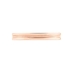 Marc Orian Alliances Or Rose|Bagues > Alliance Effet Perle Ruban Plat Or Rose