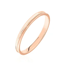 Marc Orian Bagues|Alliances Or Rose > Alliance Effet Perle Ruban Plat Or Rose