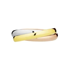 Marc Orian Bagues|Alliances > Alliance Entrelace Demi Jonc Classique Or Tricolore