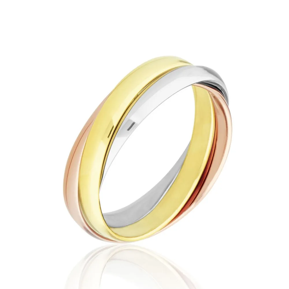 Marc Orian Bagues|Alliances > Alliance Entrelacee Demi Jonc Classique Or Tricolore