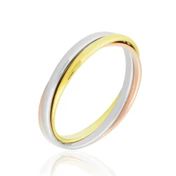 Marc Orian Bagues|Alliances > Alliance Entrelacee Demi Jonc Classique Or Tricolore