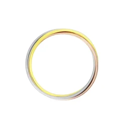 Marc Orian Bagues|Alliances > Alliance Entrelacee Demi Jonc Classique Or Tricolore