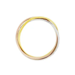 Marc Orian Bagues|Alliances > Alliance Entrelacee Diamantee Demi Jonc Classique Or Tricolore