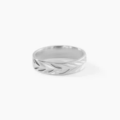 Marc Orian Bagues|Alliances > Alliance Epi Ruban Plat Or Blanc
