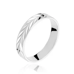 Marc Orian Bagues|Alliances > Alliance Epi Ruban Plat Or Blanc