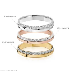 Marc Orian Bagues|Alliances > Alliance Fantaisie Diamantee Ruban Plat Or Blanc