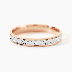 Marc Orian Bagues|Alliances > Alliance Fantaisie Diamantee Ruban Plat Or Bicolore