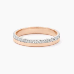 Marc Orian Bagues|Alliances > Alliance Fantaisie Diamantee Or Bicolore