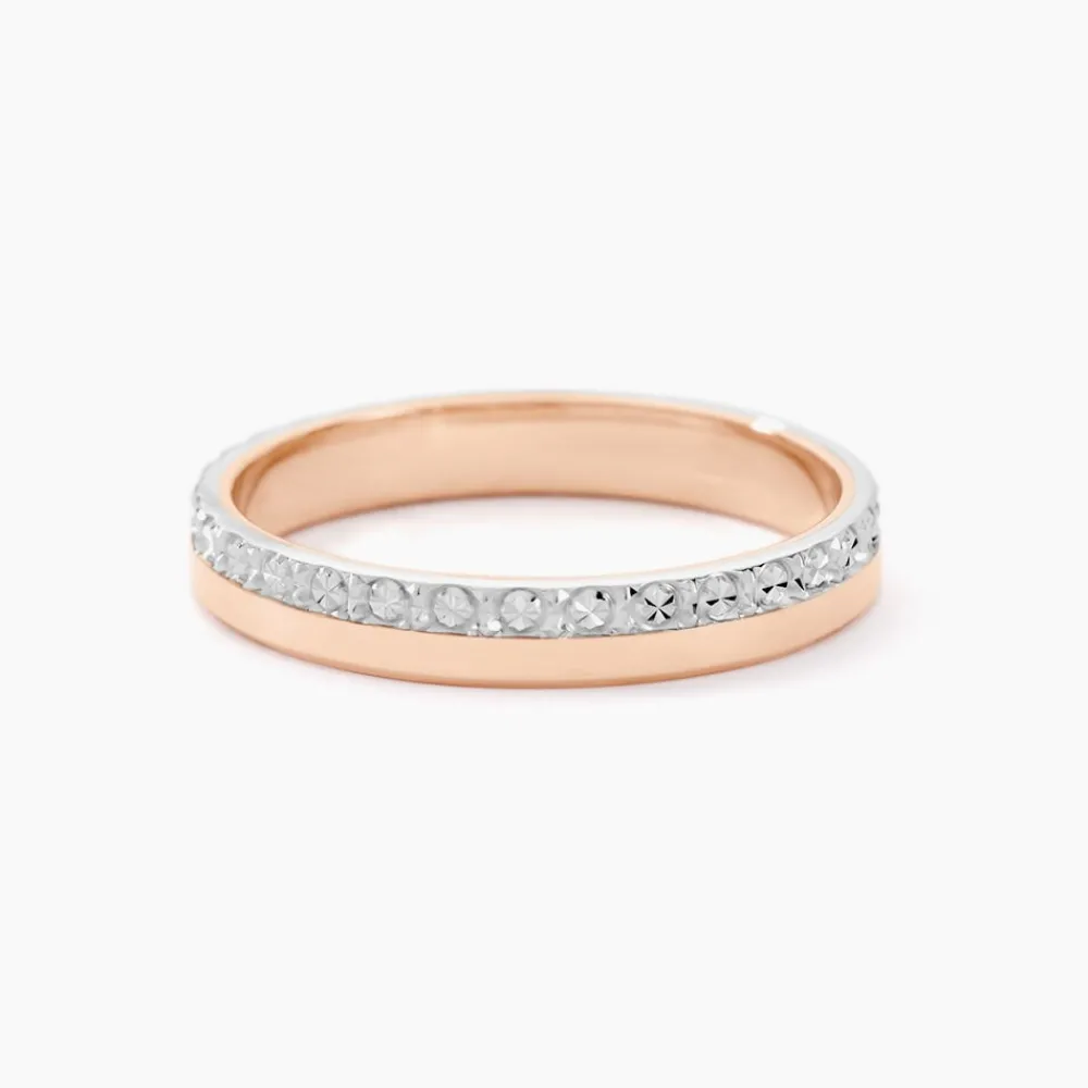 Marc Orian Bagues|Alliances > Alliance Fantaisie Diamantee Or Bicolore