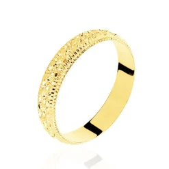 Marc Orian Bagues|Alliances > Alliance Fantaisie Diamantee Ruban Plat Or Jaune