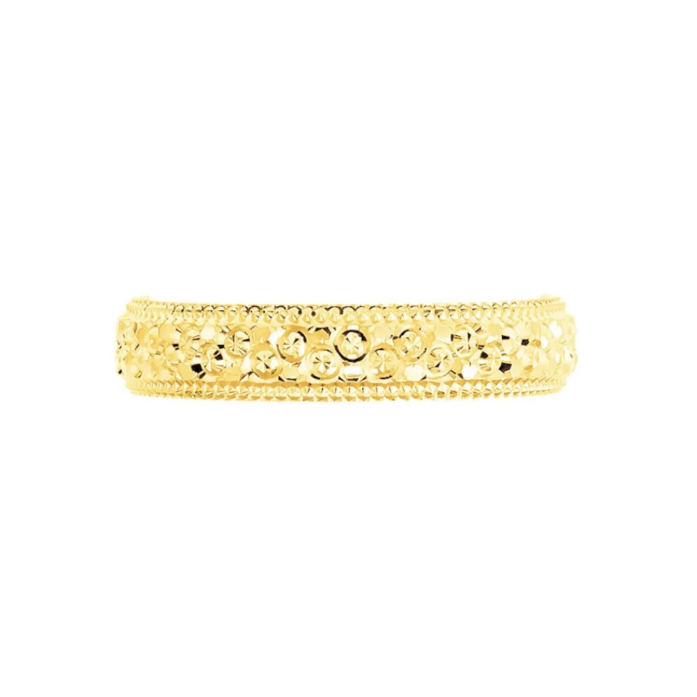 Marc Orian Bagues|Alliances > Alliance Fantaisie Diamantee Ruban Plat Or Jaune