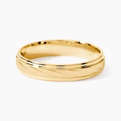 Marc Orian Bagues|Alliances > Alliance Fantaisie Sable Demi Jonc Classique Or Jaune