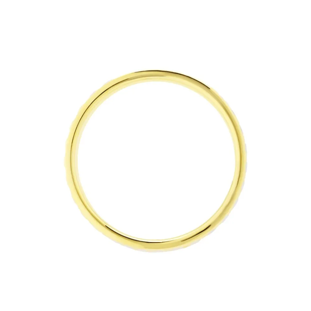 Marc Orian Bagues|Alliances > Alliance Grain De Folie Diamantee Ruban Plat Or Bicolore