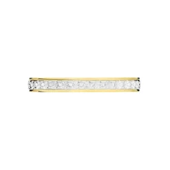 Marc Orian Bagues|Alliances > Alliance Grain De Folie Diamantee Ruban Plat Or Bicolore