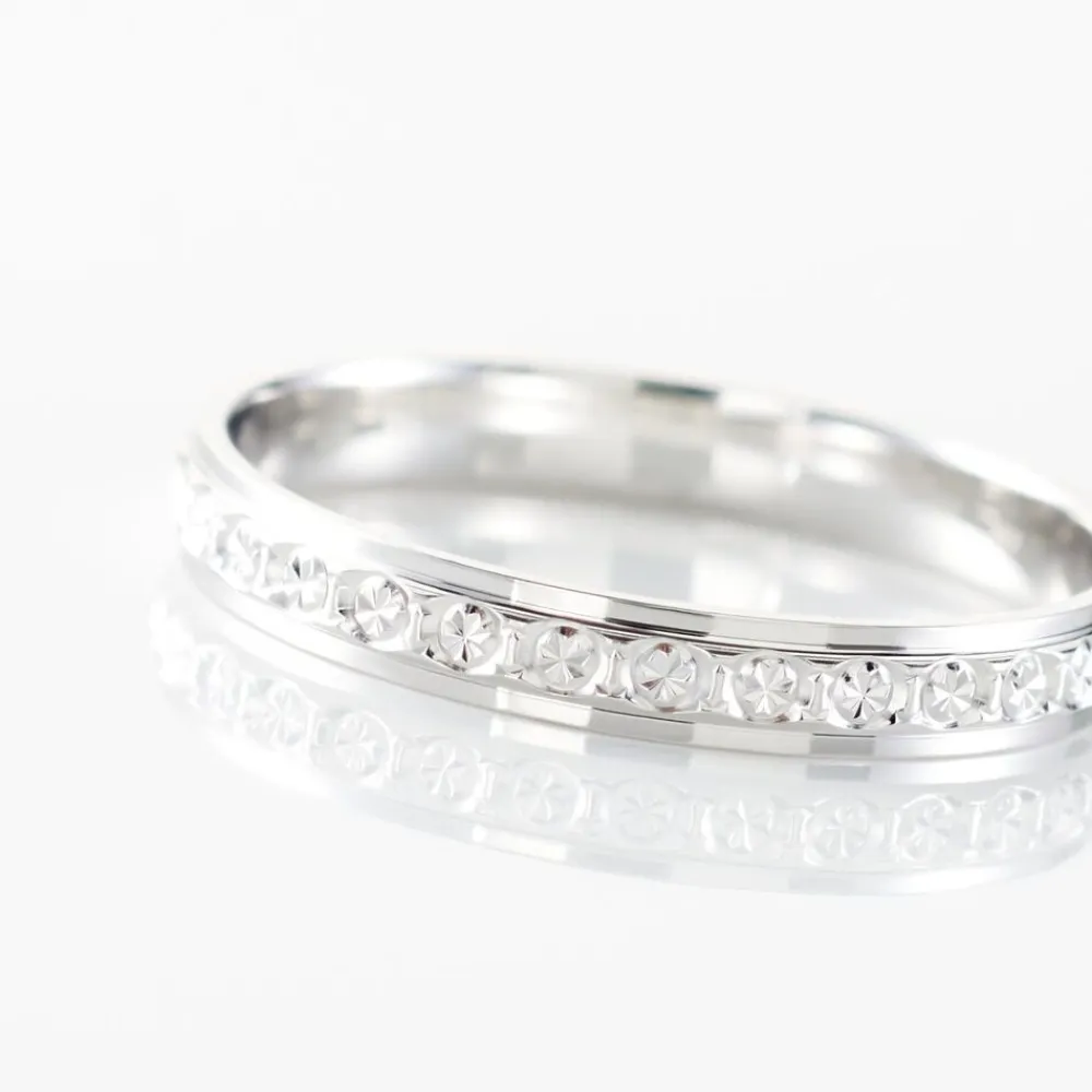 Marc Orian Bagues|Alliances > Alliance Heldea Ruban Plat Or Blanc