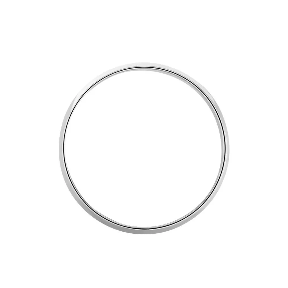 Alliance Irais Demi Jonc Classique Or Blanc