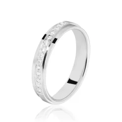 Marc Orian Bagues|Alliances > Alliance Iride Or Blanc Diamant