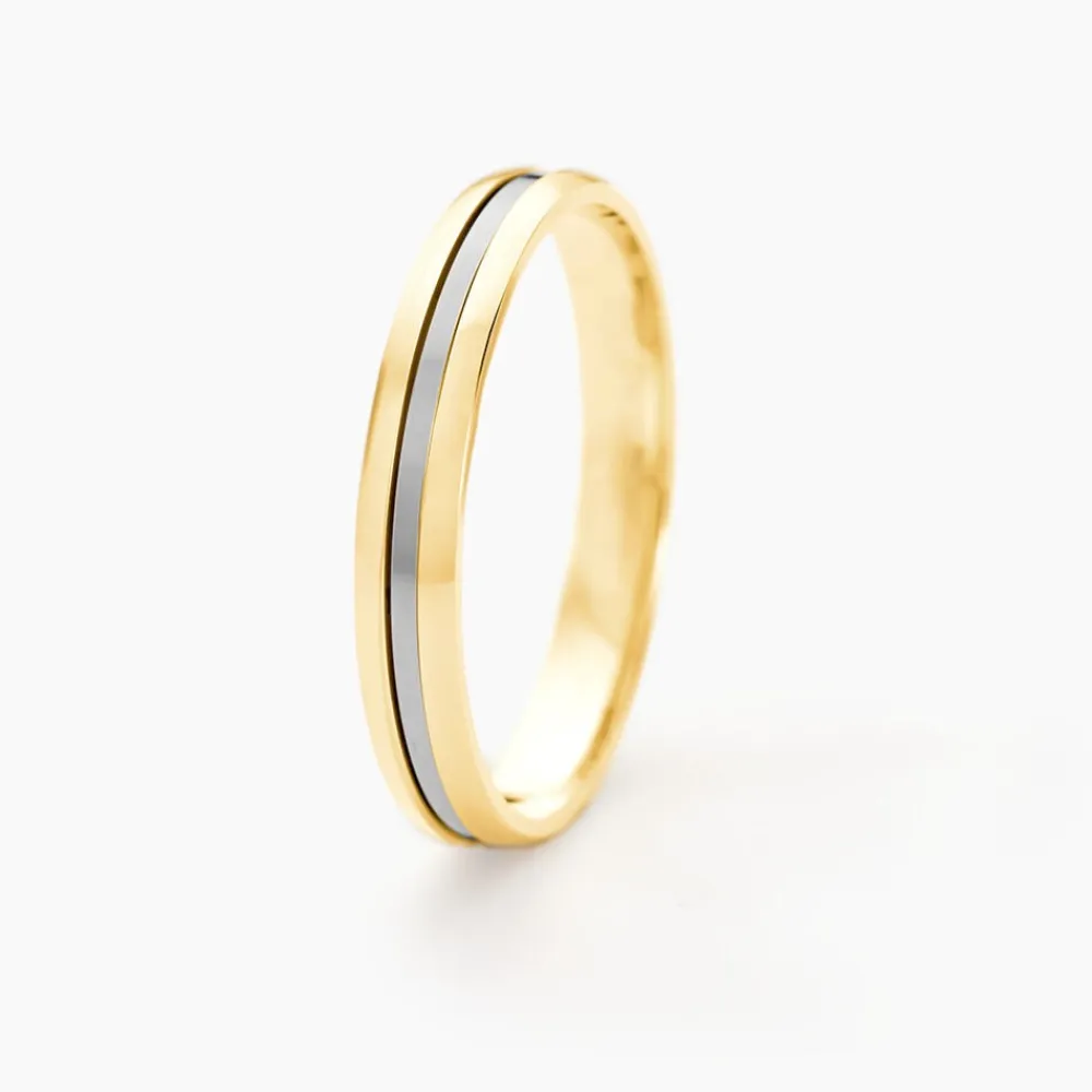 Marc Orian Bagues|Alliances > Alliance Jodelle Ruban Plat Or Bicolore
