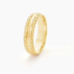 Marc Orian Bagues|Alliances > Alliance June 2 Rangs Diamantee Ruban Plat Or Jaune