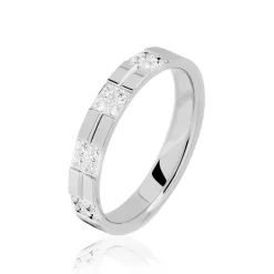 Marc Orian Bagues|Alliances > Alliance Lenaya Or Blanc Diamant