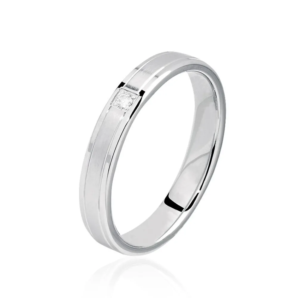 Marc Orian Bagues|Alliances > Alliance Mae Or Blanc Diamant