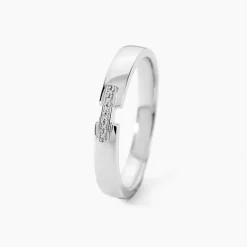 Marc Orian Bagues|Alliances > Alliance Magali Ruban Plat Or Blanc