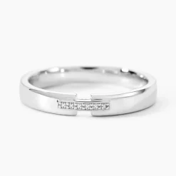Marc Orian Bagues|Alliances > Alliance Magali Ruban Plat Or Blanc