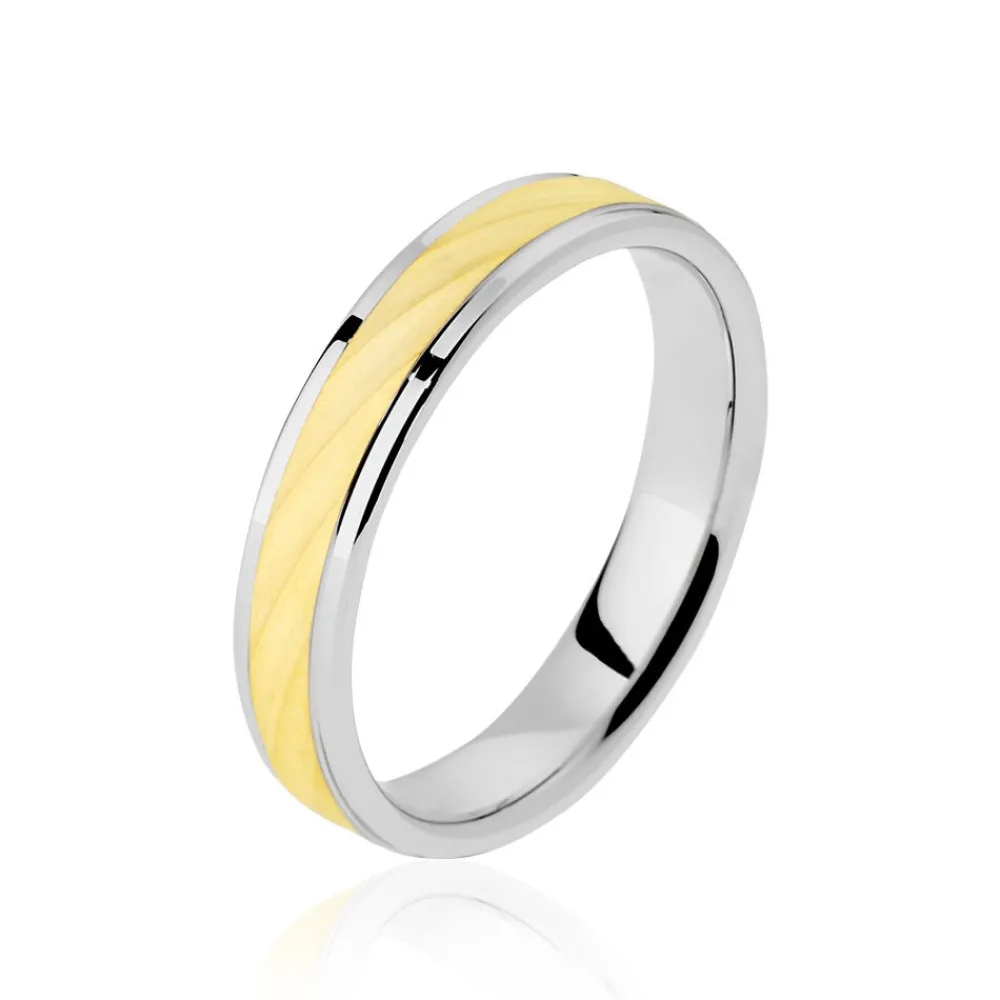 Marc Orian Bagues|Alliances > Alliance Maria-celeste Ruban Plat Or Bicolore