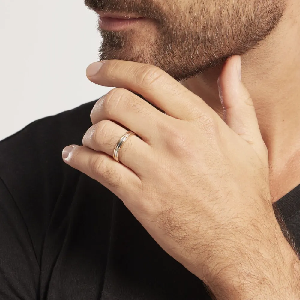 Marc Orian Bagues|Alliances > Alliance Marvin Demi Jonc Classique Or Bicolore