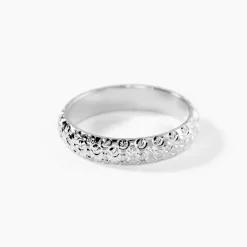 Marc Orian Bagues|Alliances > Alliance Mathena Ruban Plat Or Blanc