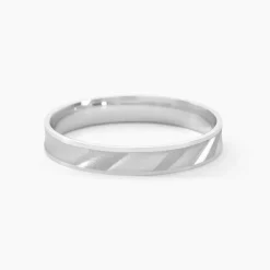 Marc Orian Bagues|Alliances > Alliance Matheo Ruban Plat Or Blanc