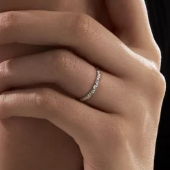 Marc Orian Bagues|Alliances > Alliance Menussa Diamantee Or Blanc