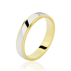 Marc Orian Bagues|Alliances > Alliance Miroir Ruban Plat Or Bicolore