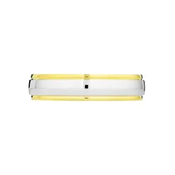 Marc Orian Bagues|Alliances > Alliance Miroir Ruban Plat Or Bicolore